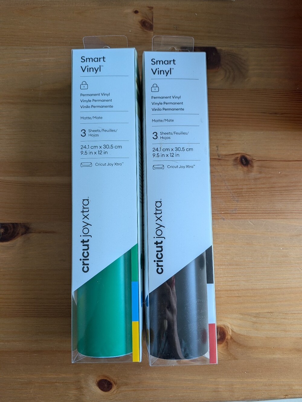 Cricut Joy Xtra Smart Vinyl Permanent Matte Sheets - Green & Black